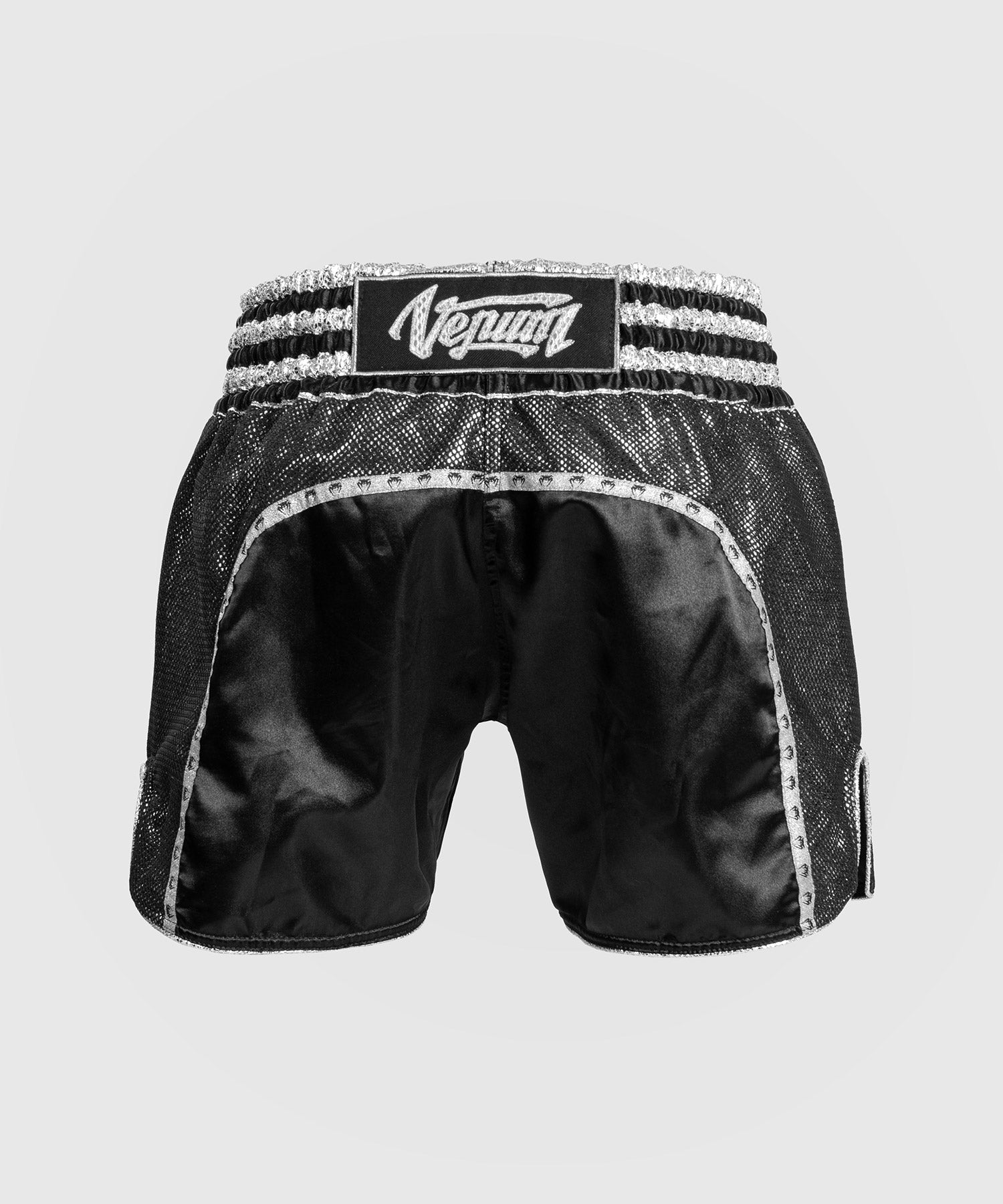 Pantalones Cortos de Boxeo Tailandés Venum Classic - Plata/Negro