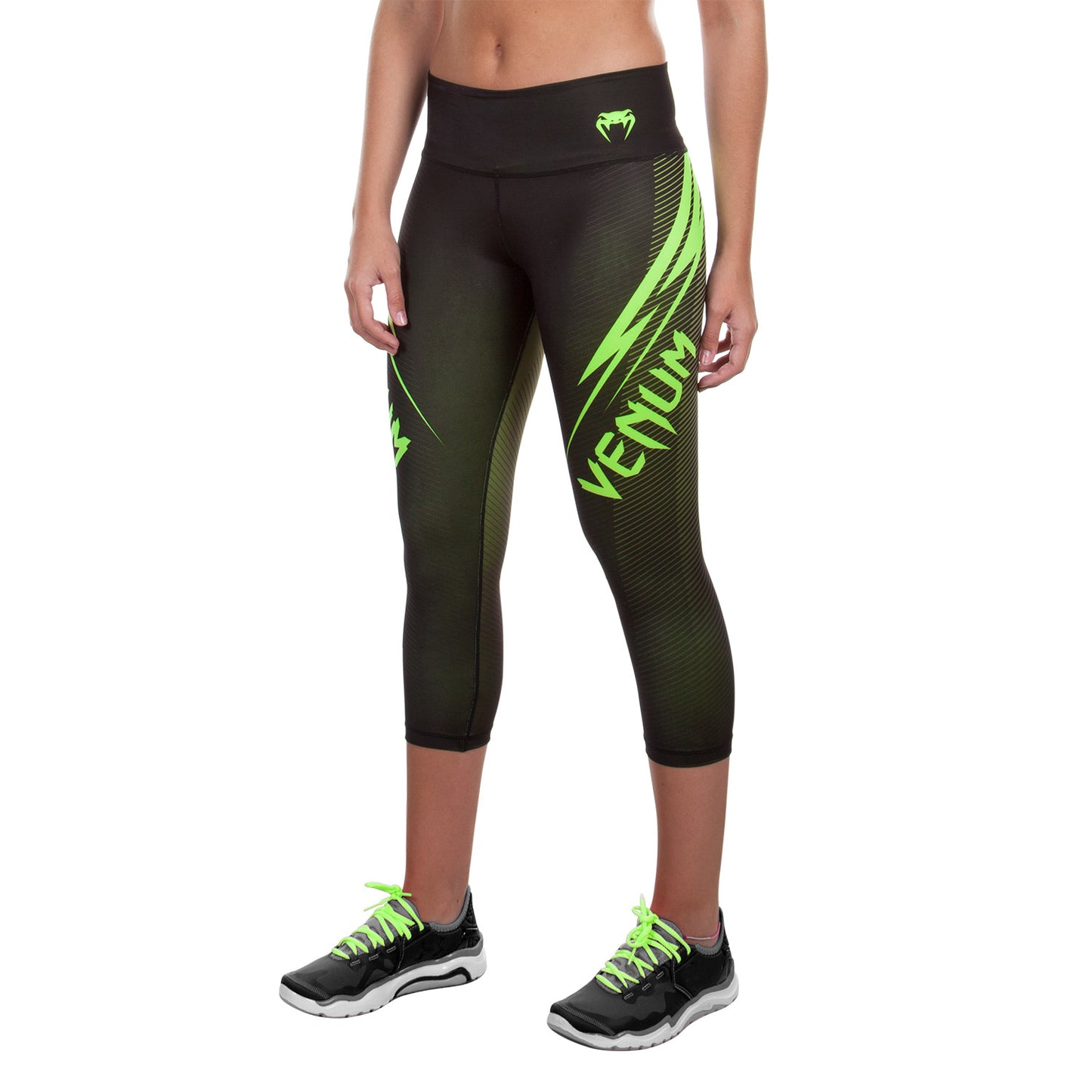 Leggins Cortos Venum Razor - Negro/Amarillo