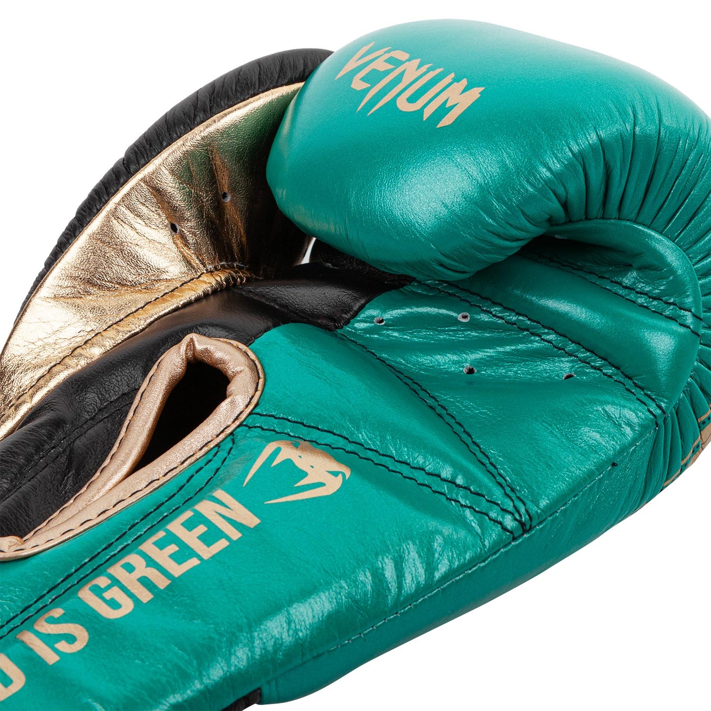 Guantes de Boxeo profesional Venum Giant 2.0 - Edición limitada WBC - Velcro - Verde metálico/Oro