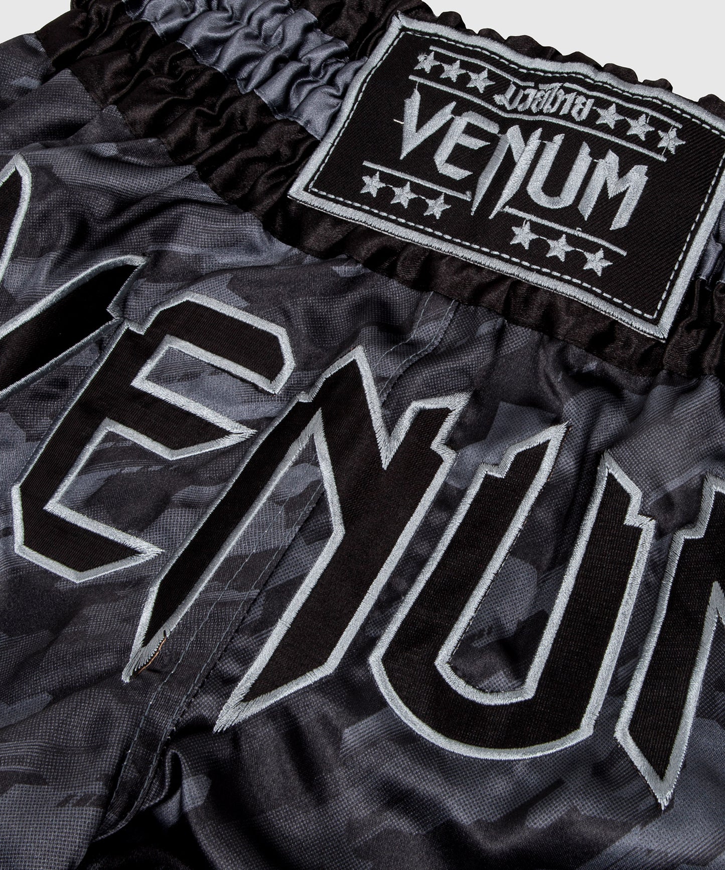 Pantalones Cortos de Muay Thai Venum Tecmo - Gris Oscuro