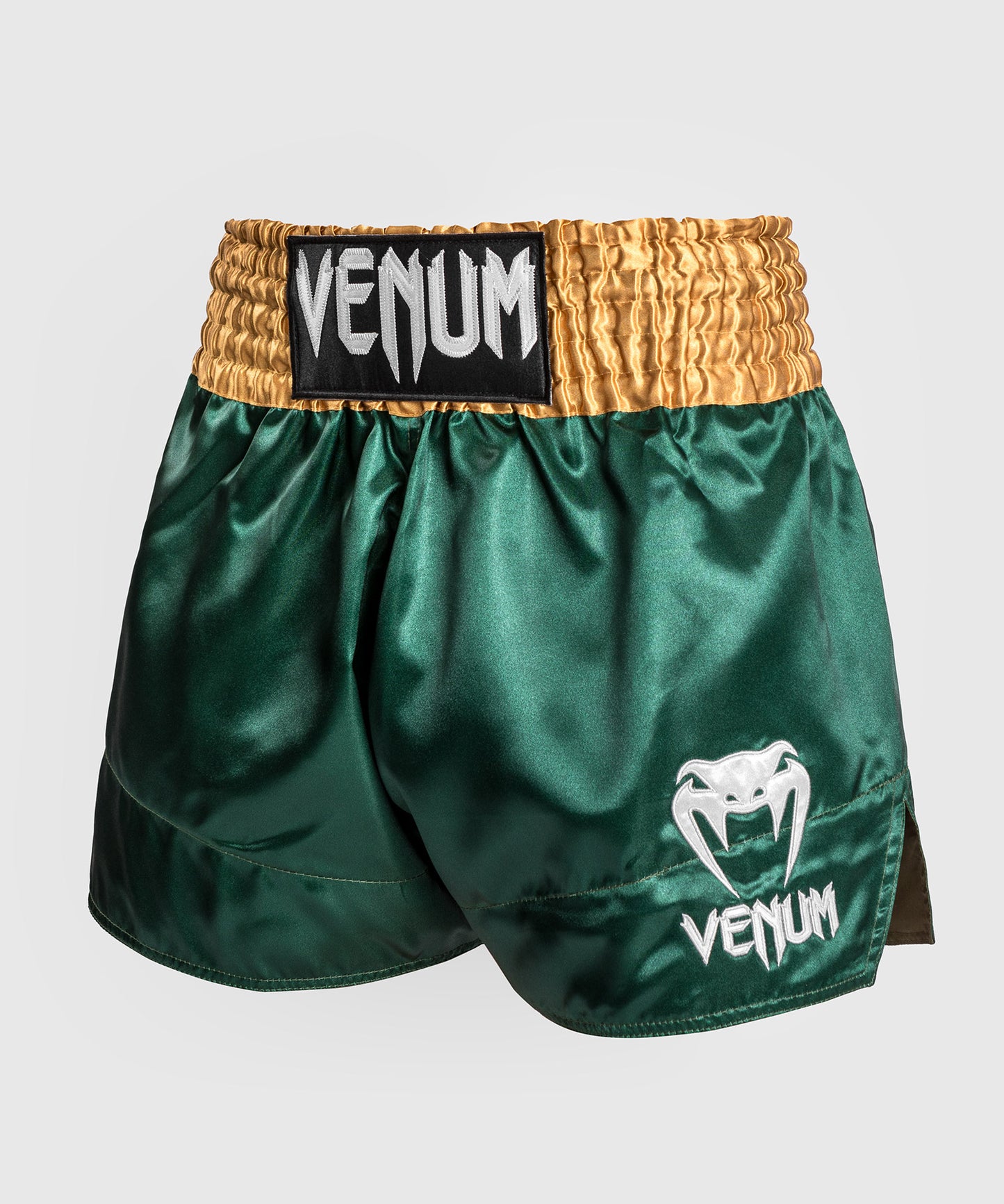 Venum Classic - Muay Thai Short - Verde/Dorado/Blanco