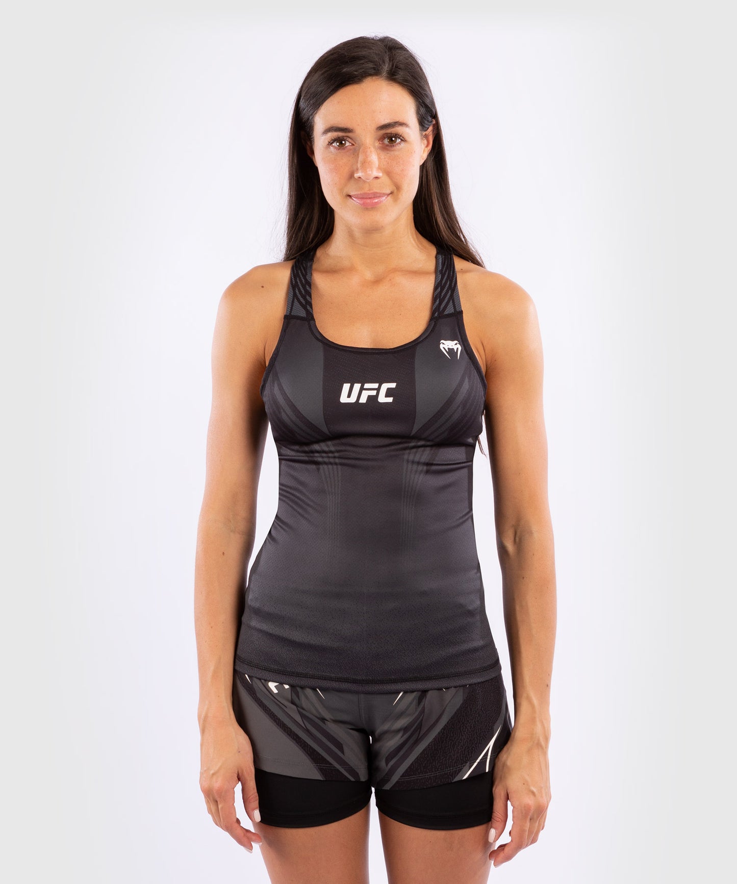 Camiseta Sin Mangas Con Sujetador Para Mujer UFC Venum Authentic Fight Night - Negro