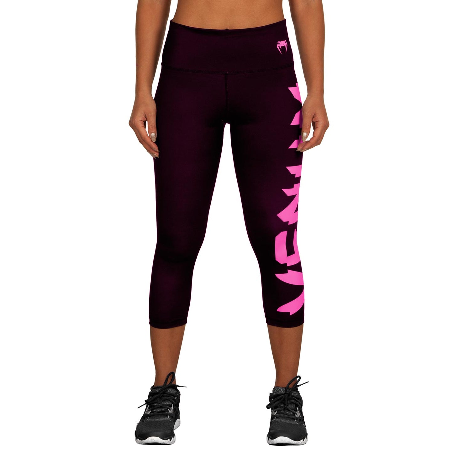 Leggins cortos Venum Giant - Negro/Rosa Fluo