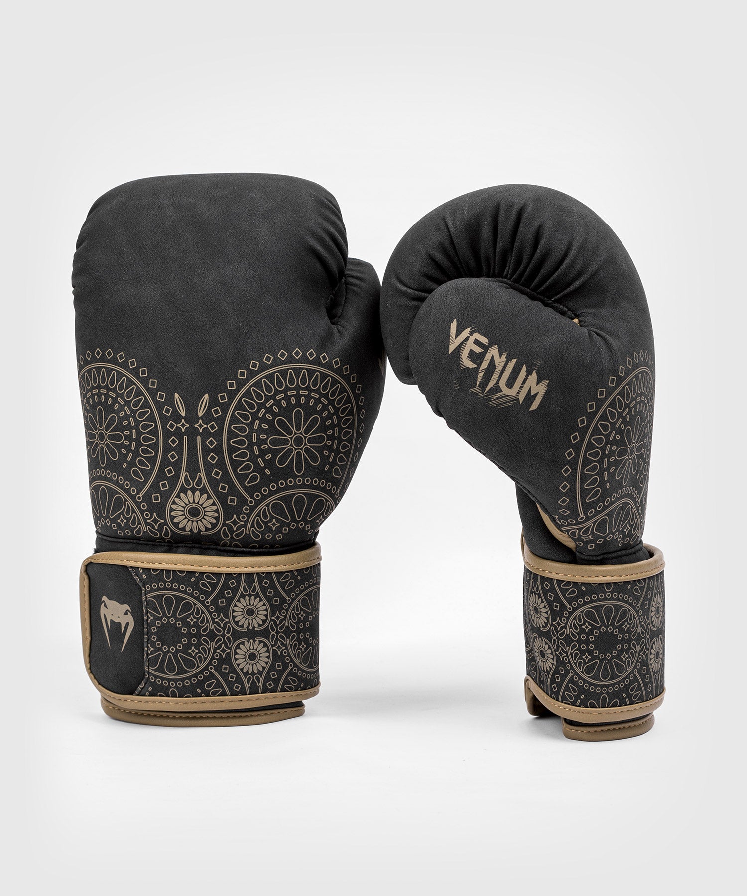 Venum Santa Muerte Dark Side - Guantes de Boxeo - Negro/Marrón