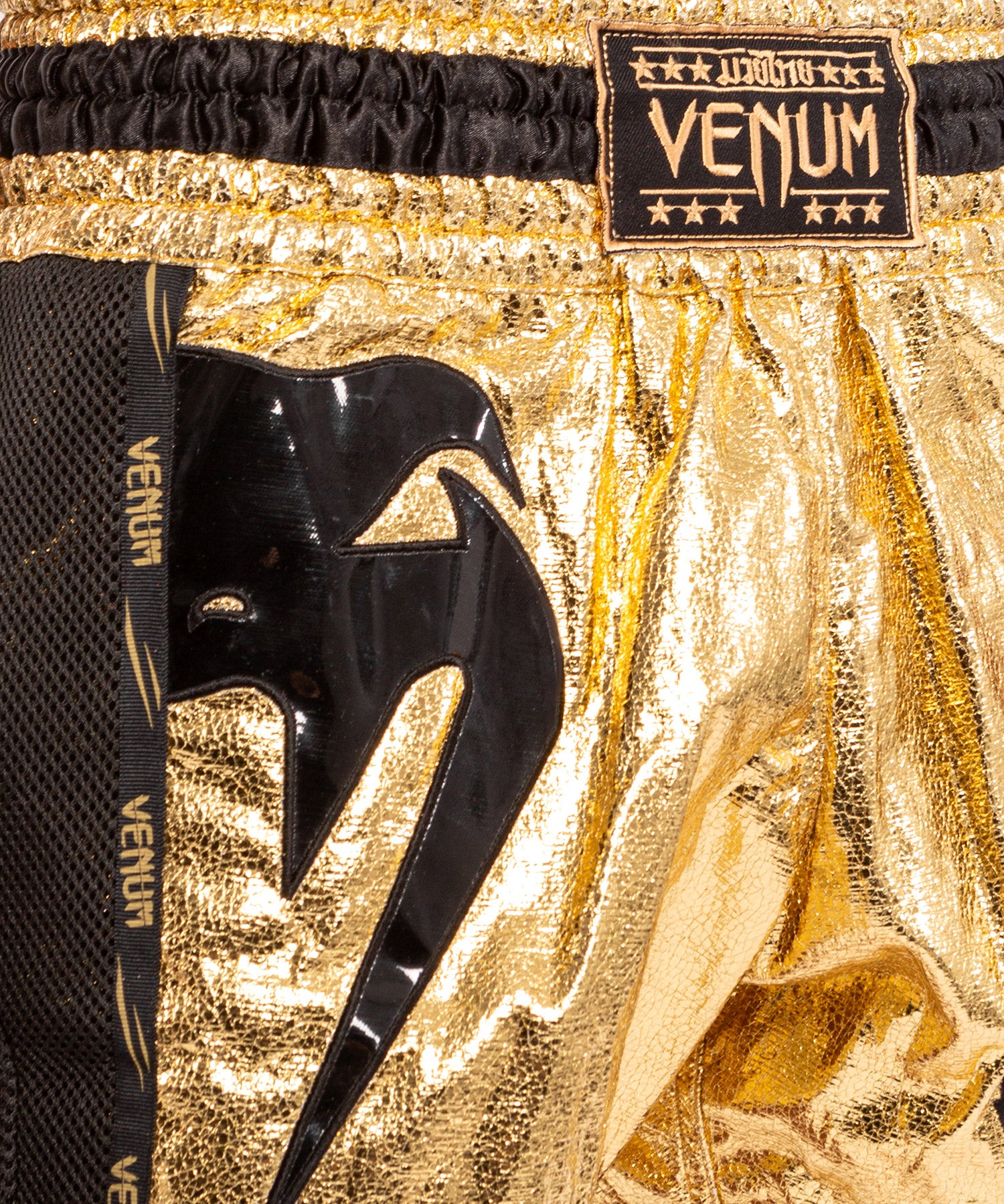 Pantalones de Muay Thai Venum Giant Foil - Negro/Oro – Venum España
