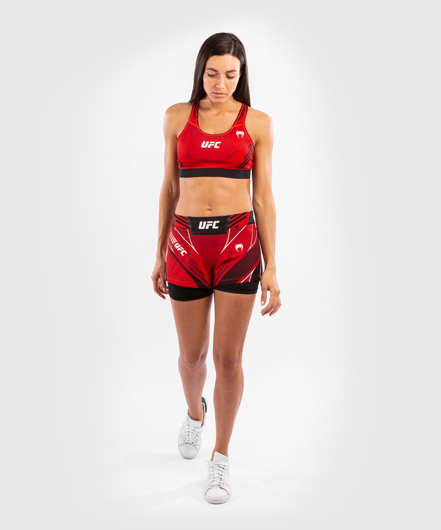 Pantalón De Mma Para Mujer UFC Venum Authentic Fight Night – Modelo Corto - Rojo