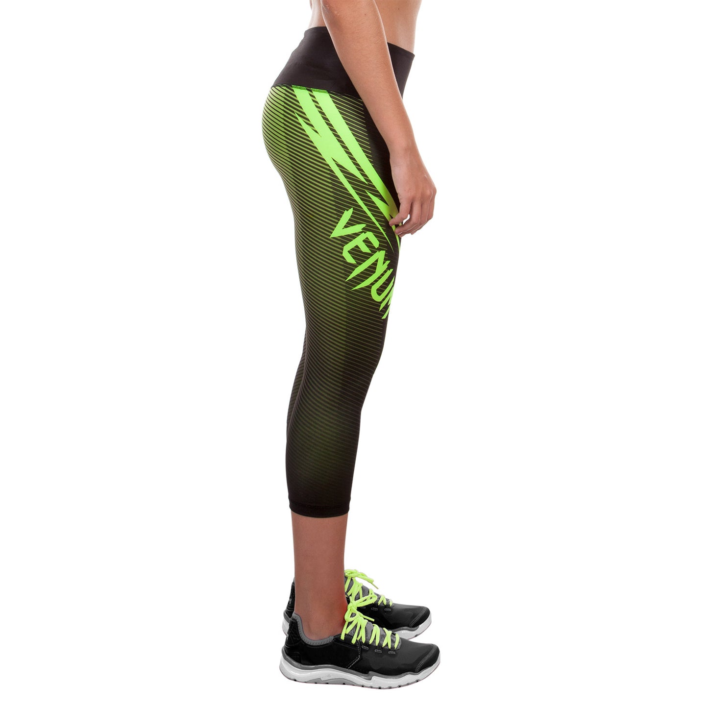 Leggins Cortos Venum Razor - Negro/Amarillo