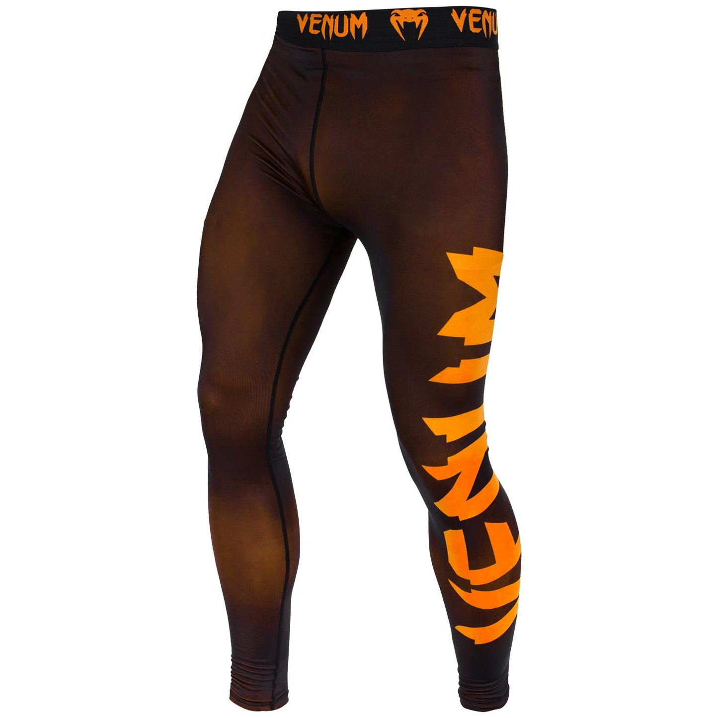 Pantalones de compresión Venum Giant - Negro/Naranja Fluo