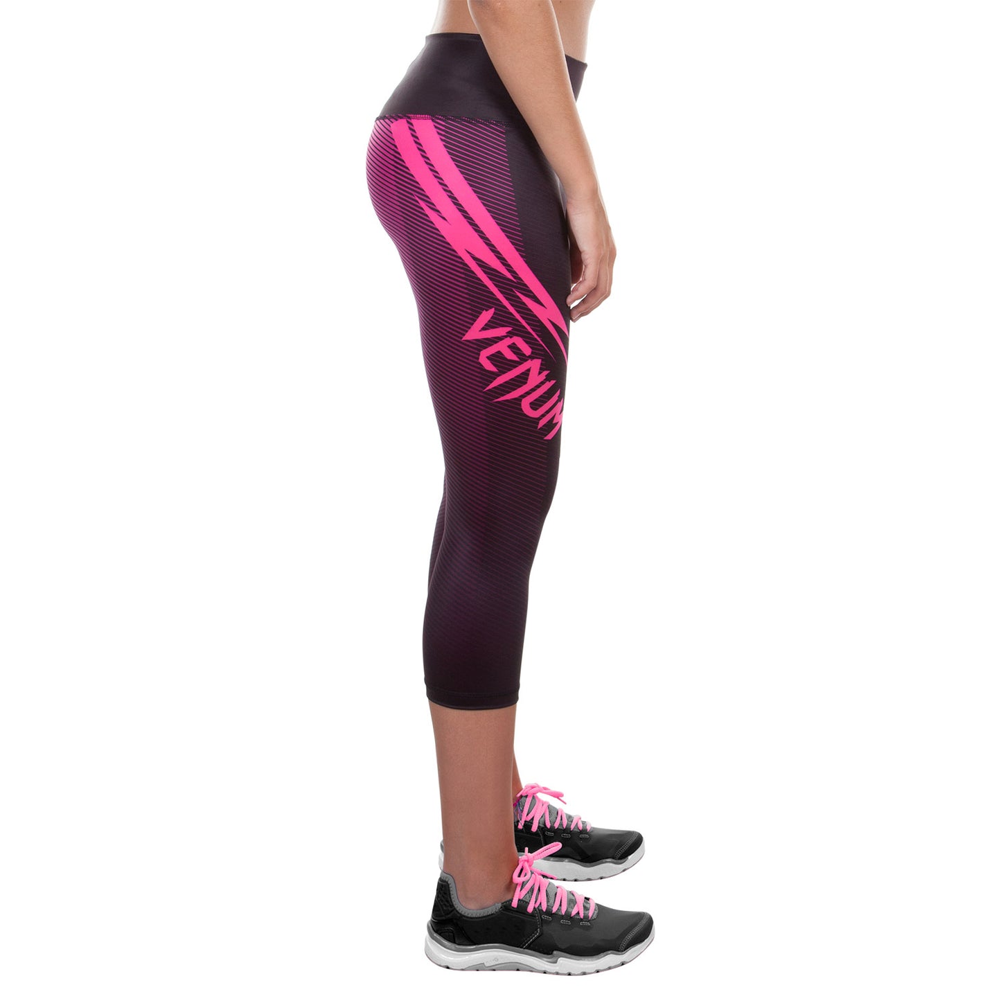 Leggins Cortos Venum Razor - Negro/Rosa