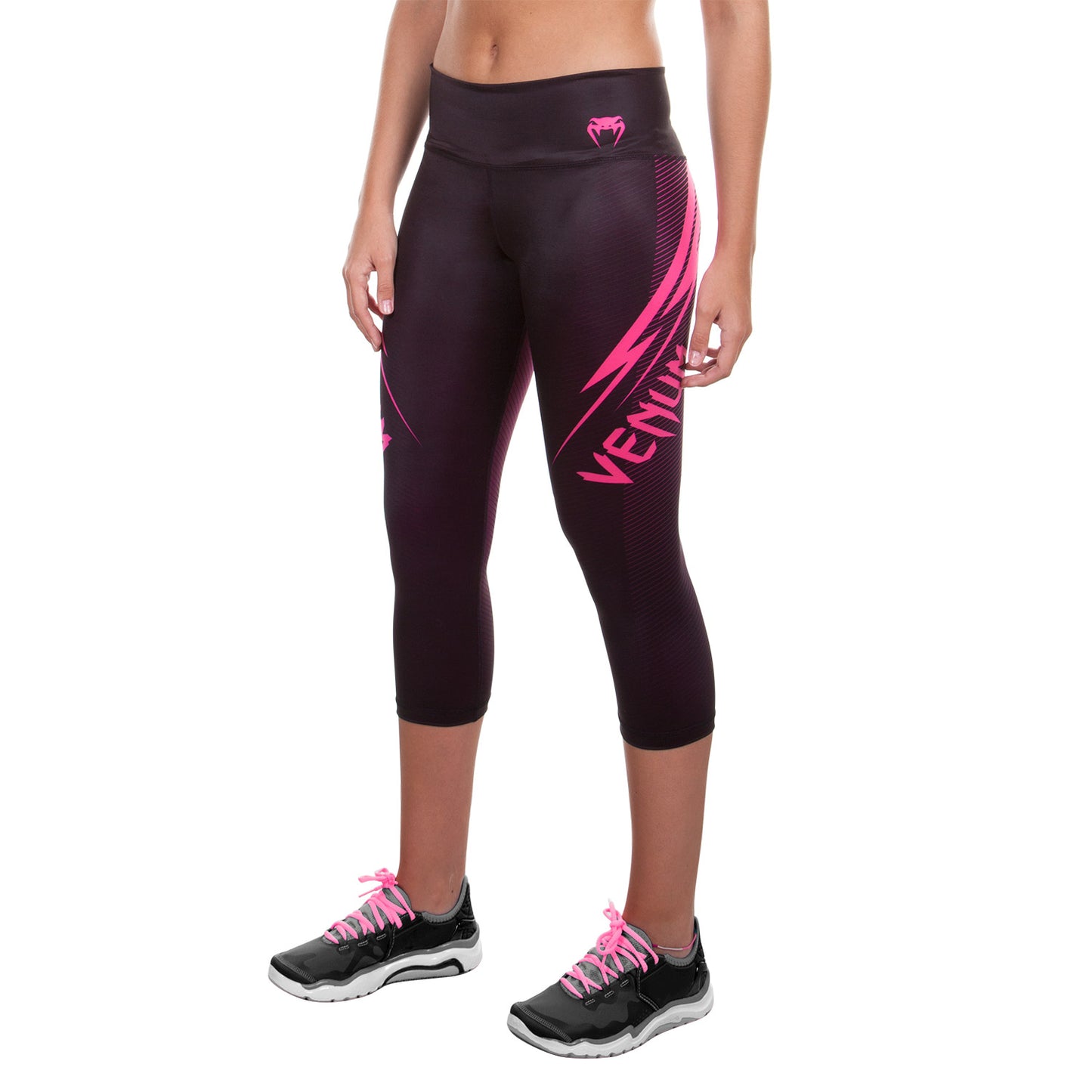 Leggins Cortos Venum Razor - Negro/Rosa