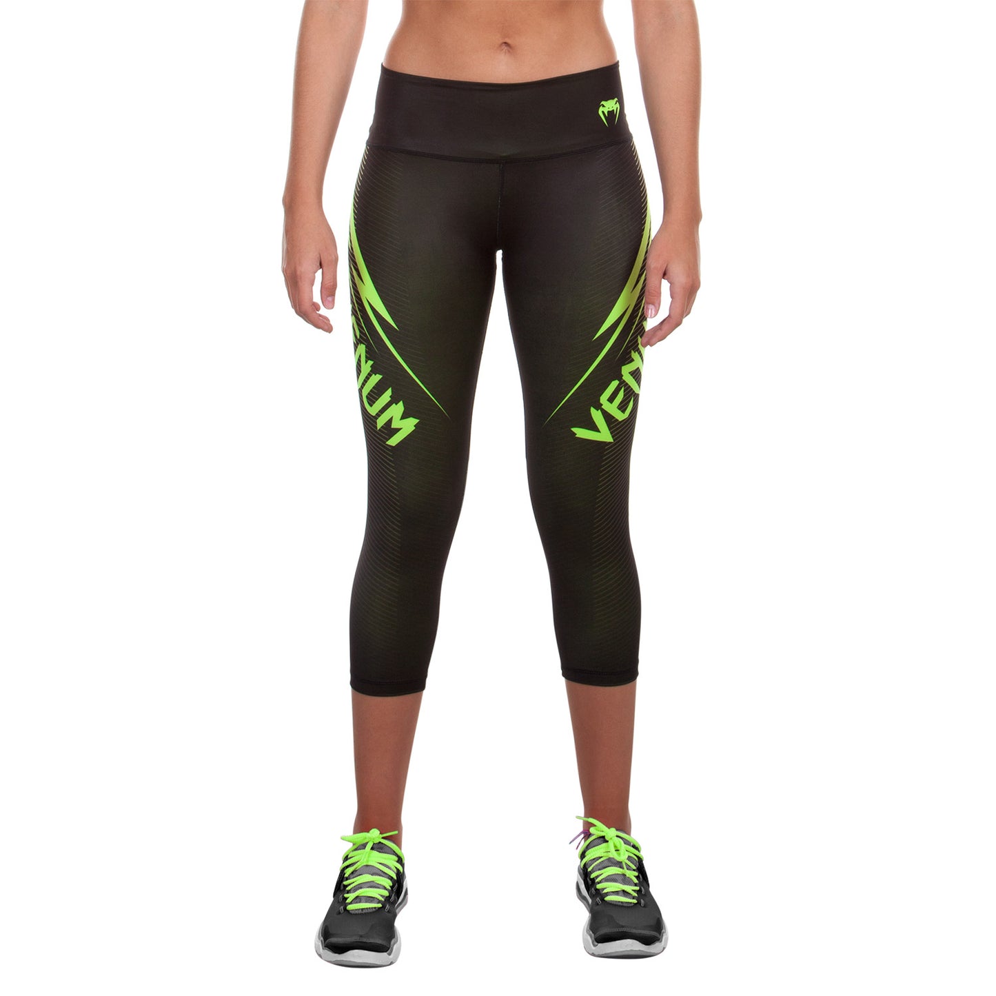 Leggins Cortos Venum Razor - Negro/Amarillo