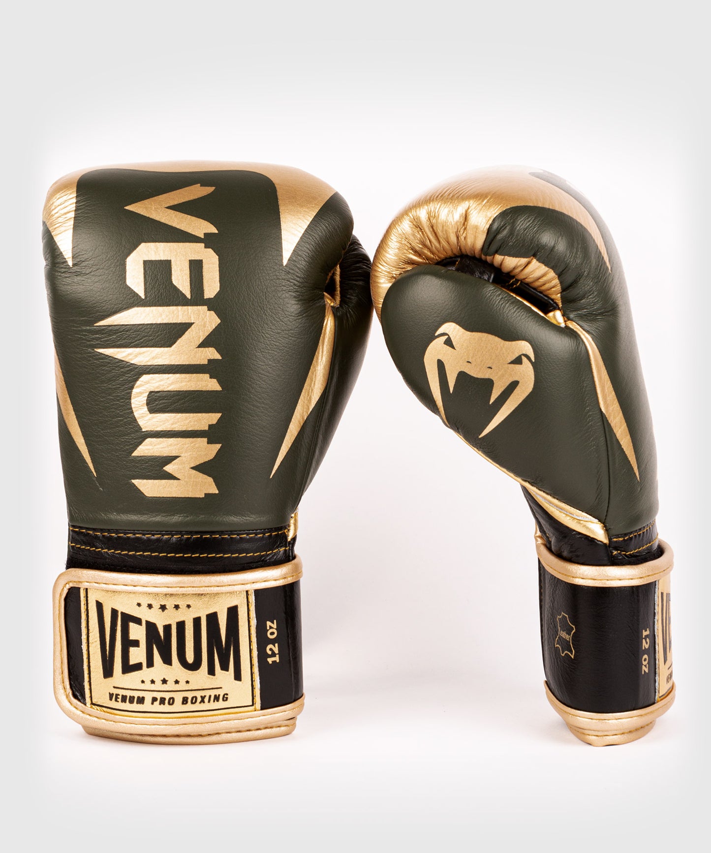 Guantes de Boxeo profesional Venum Hammer – Velcro - Caqui/Oro