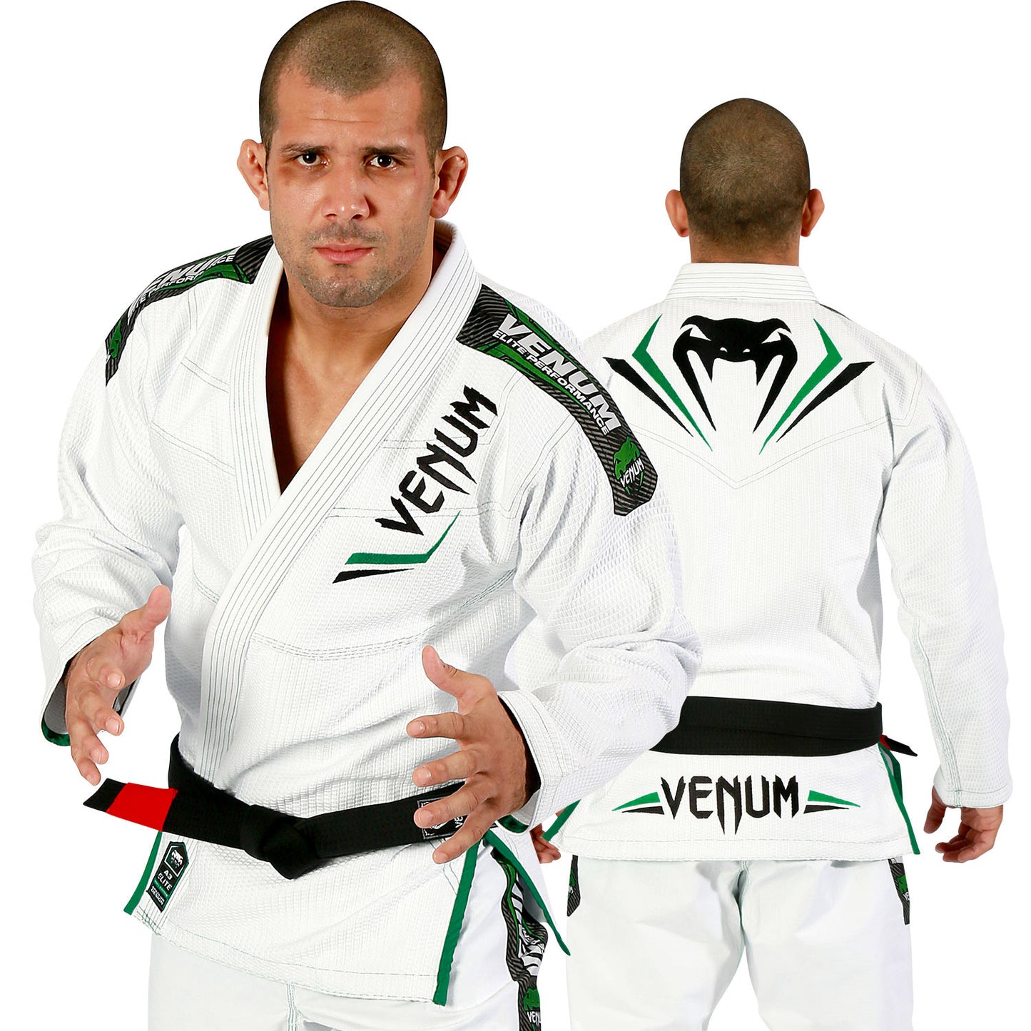 Kimono BJJ Venum Elite - Blanco/Verde