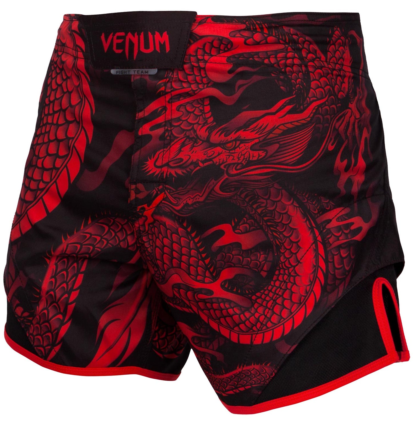 Pantalones MMA Venum Dragon's Flight - Cortos - Negro/Rojo