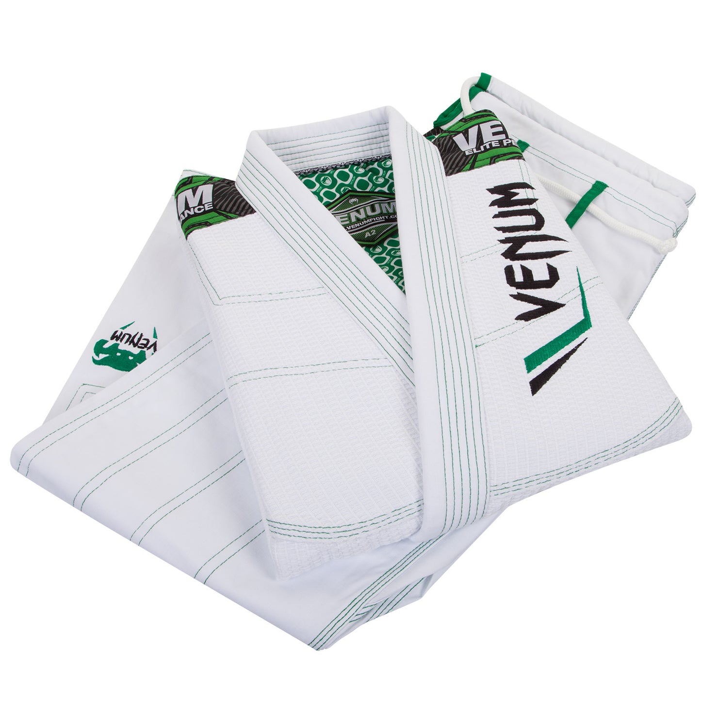 Kimono BJJ Venum Elite - Blanco/Verde