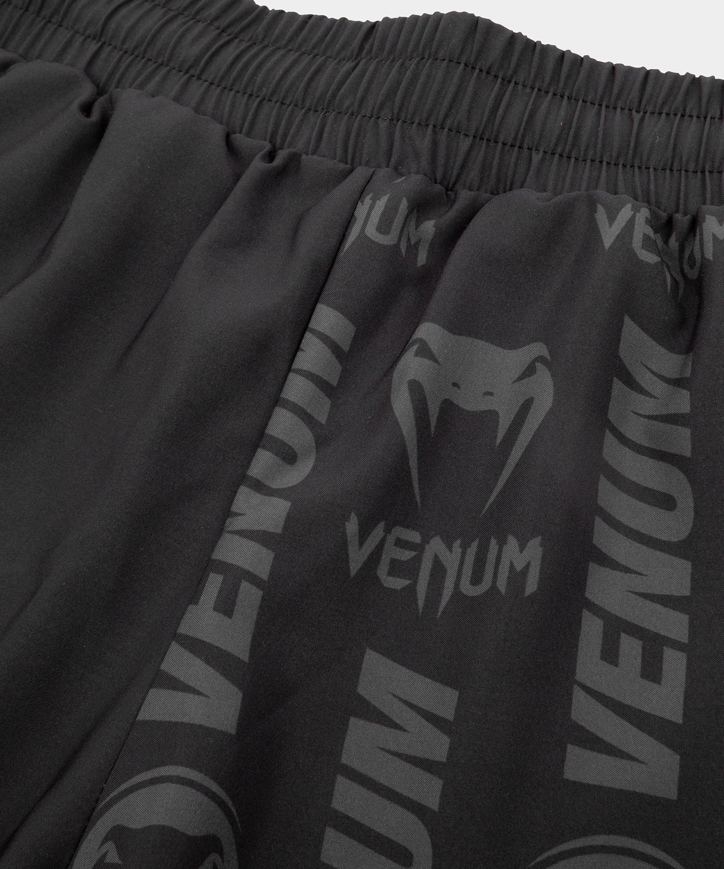 Short de Fitness Venum Logos - Negro/Amarillo Fluo