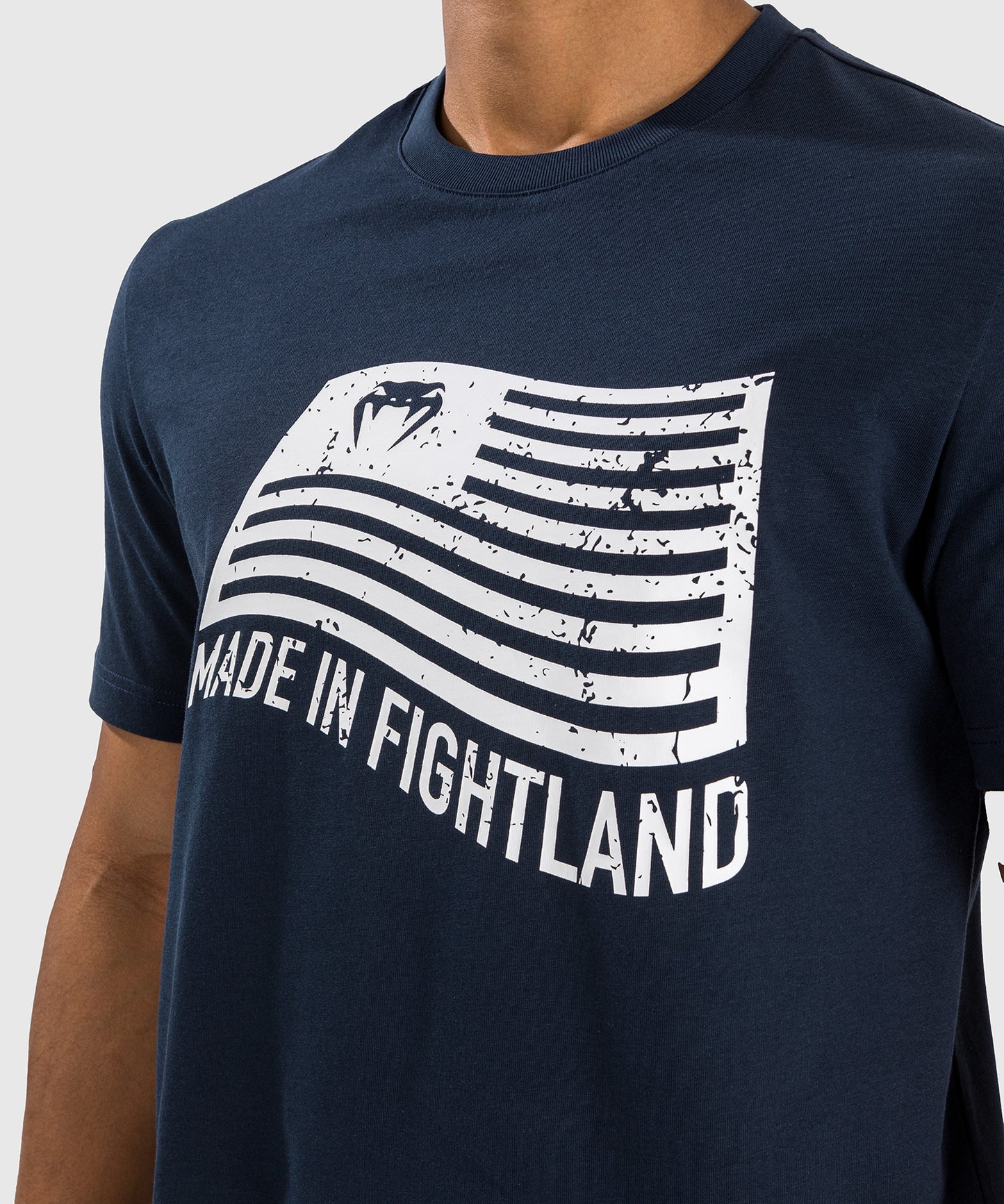 Venum Made in Fightland Camiseta - Azul Marino/Blanco