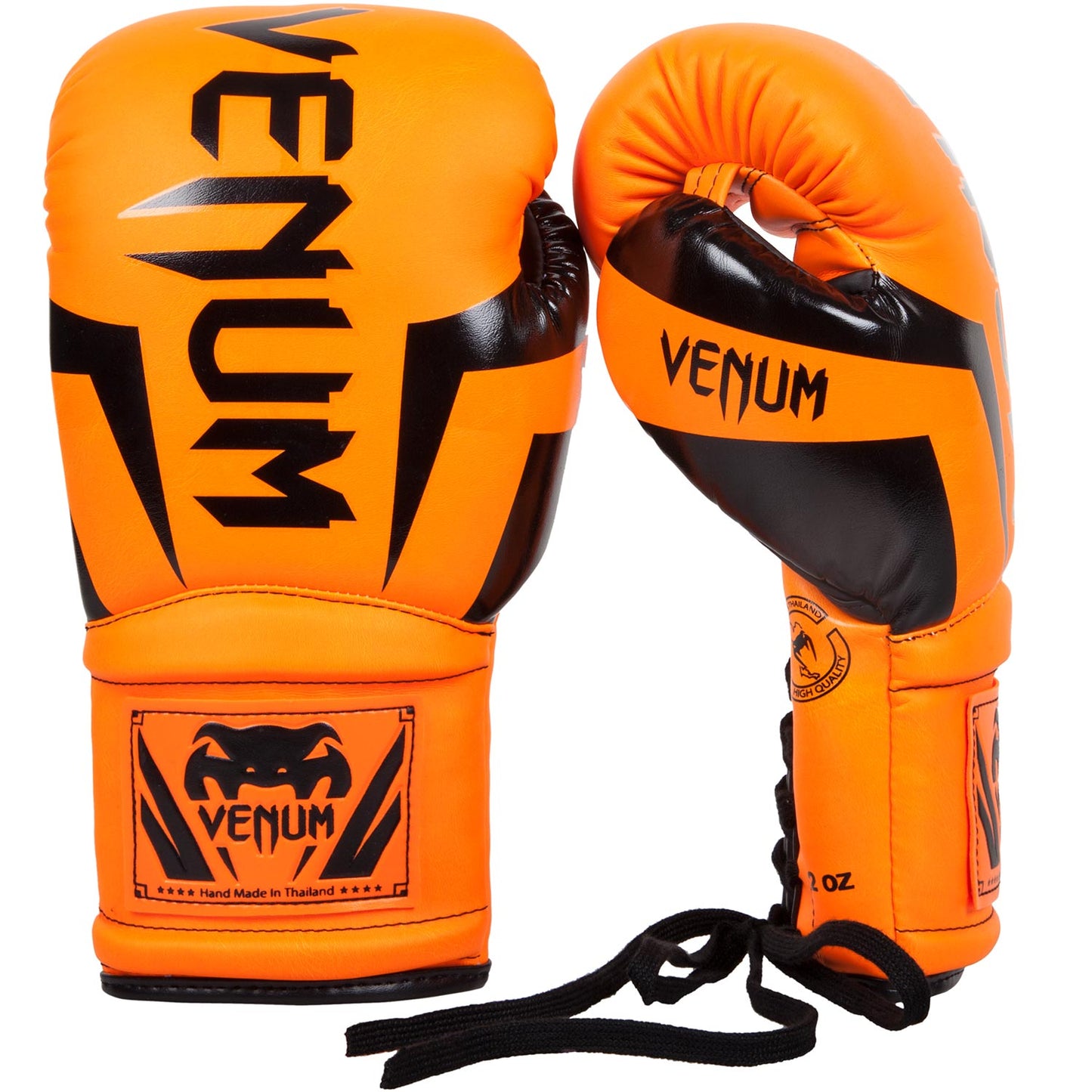 Guantes de Boxeo Venum Elite con cordones - Naranja Fluo