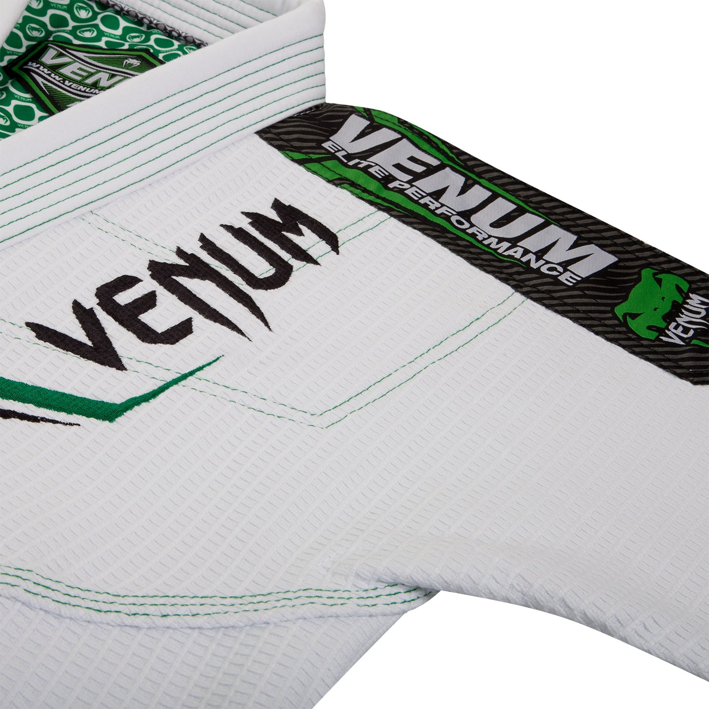 Kimono BJJ Venum Elite - Blanco/Verde