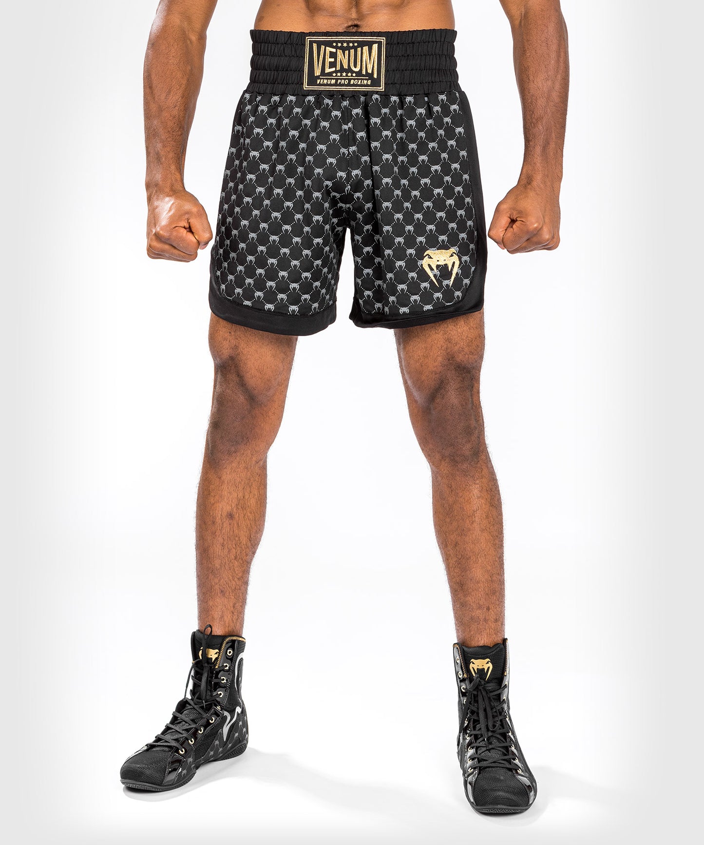 Shorts de Boxeo Venum Monogram - Negro