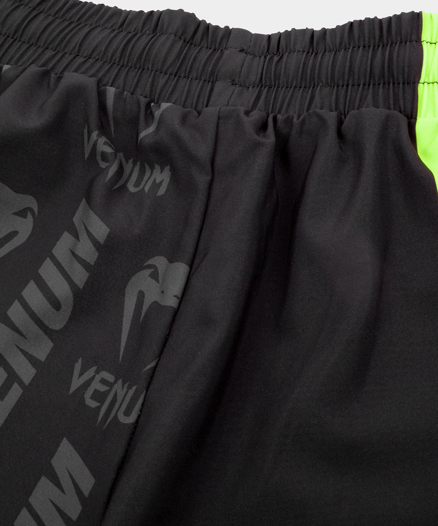 Short de Fitness Venum Logos - Negro/Amarillo Fluo