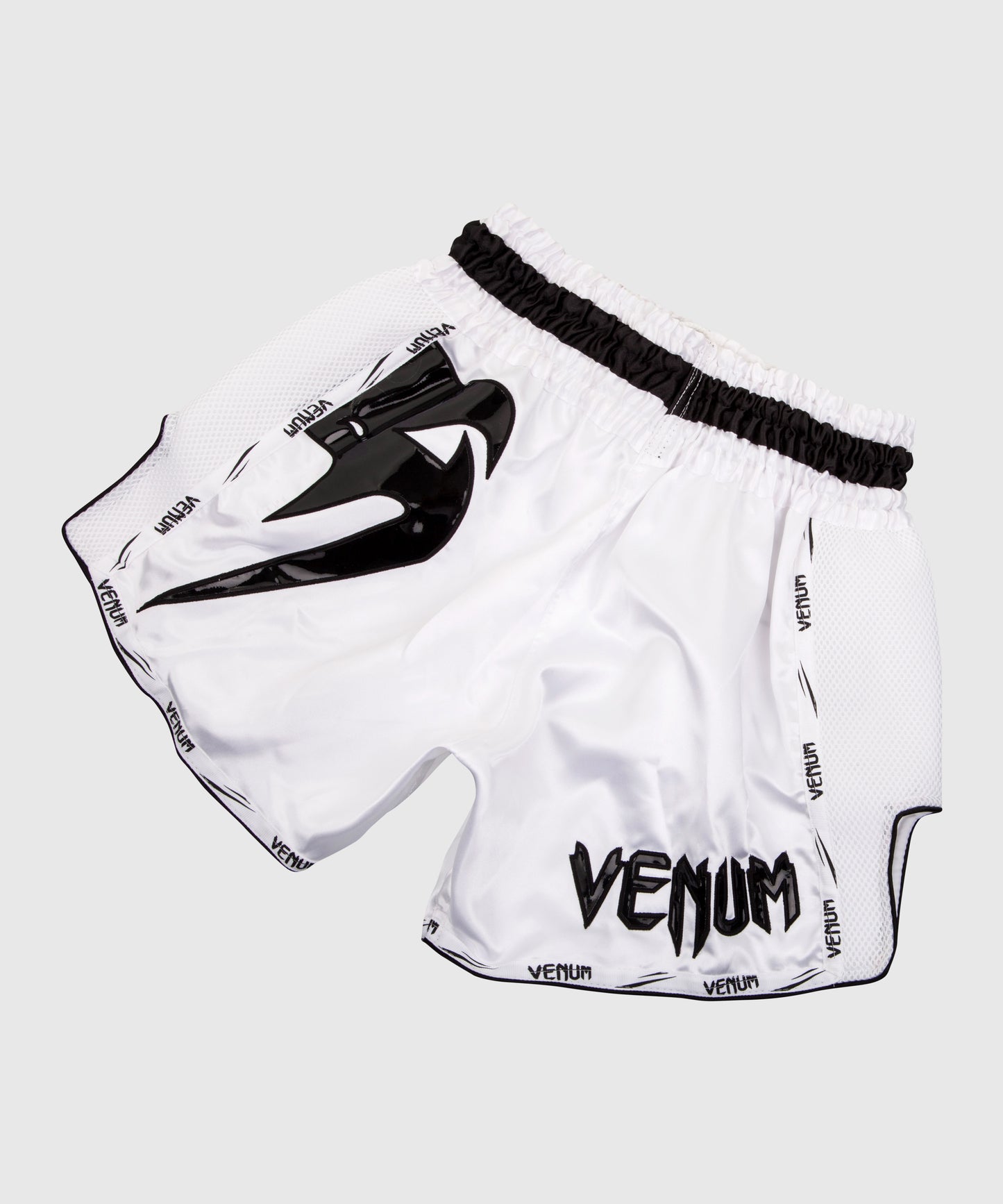 Pantalones Cortos de Muay Thai Venum Giant - Blanco/Negro