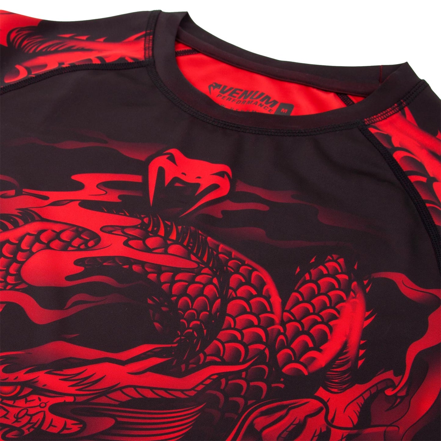 Rashguard Venum Dragon's Flight - Mangas Largas - Negro/Rojo