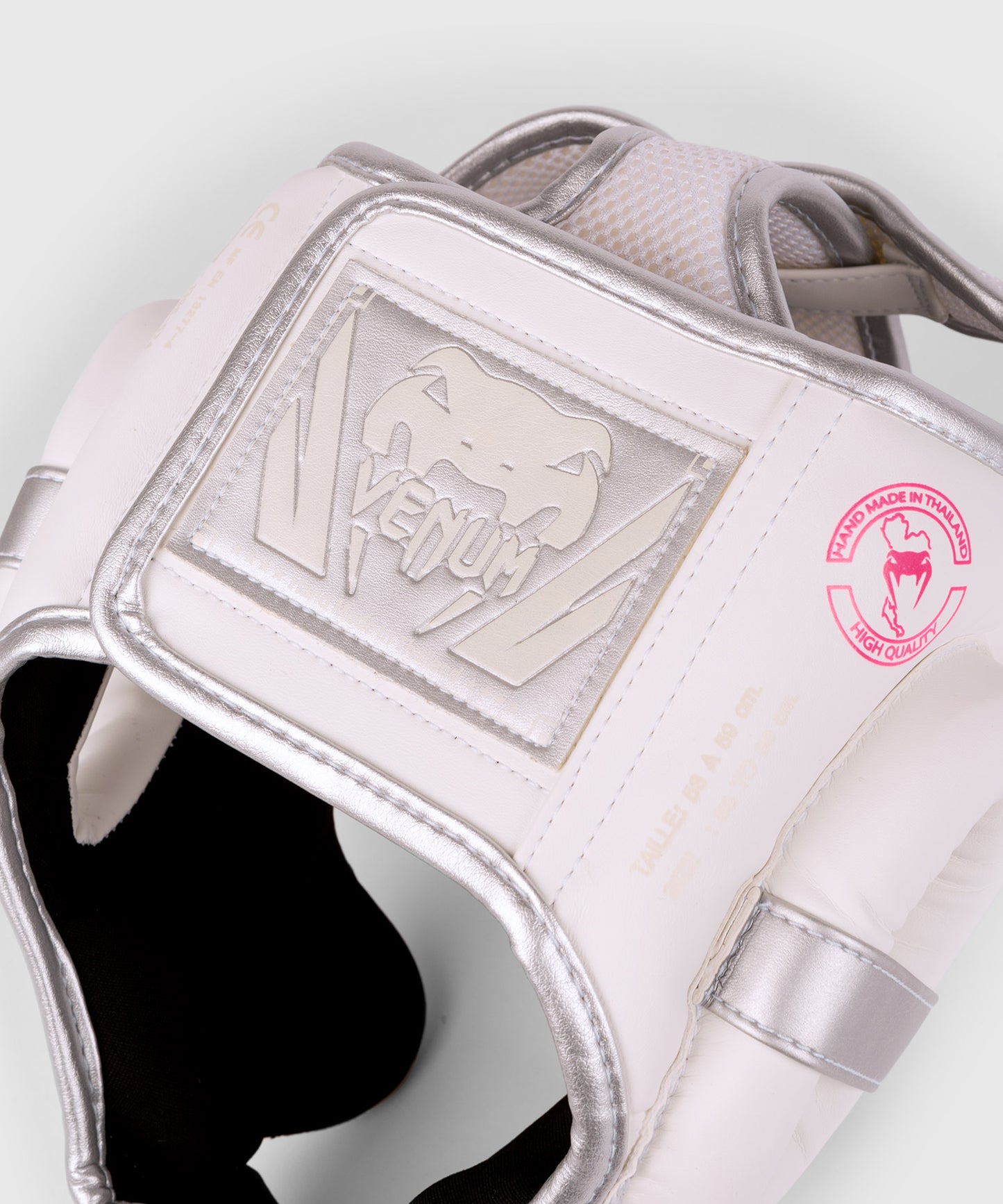 Casco Venum Elite - Blanco/Plata-Rosa