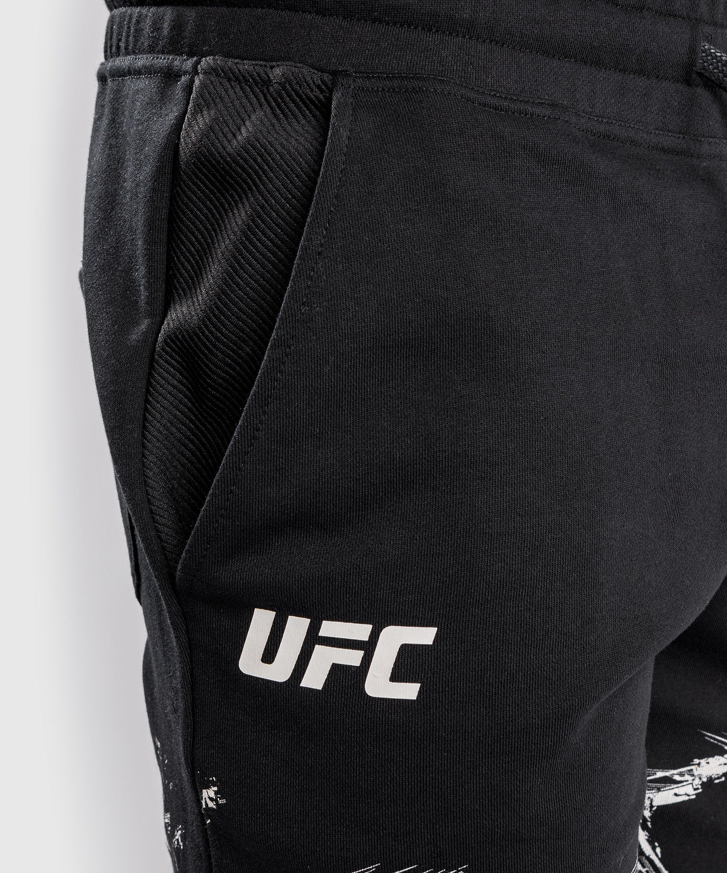 Pantalones cortos de algodón UFC Venum Authentic Fight Week 2.0 - Negro/Arena