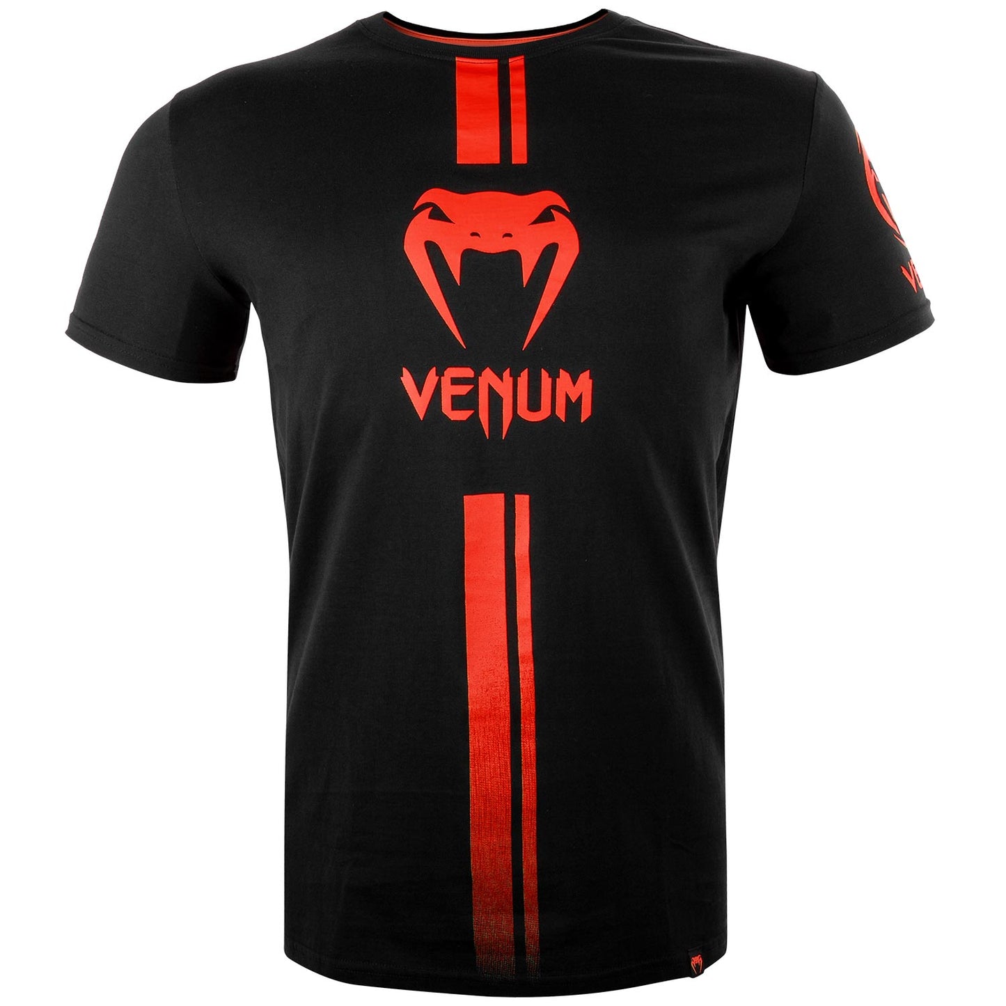 Camiseta Venum Logos - Negro/Rojo