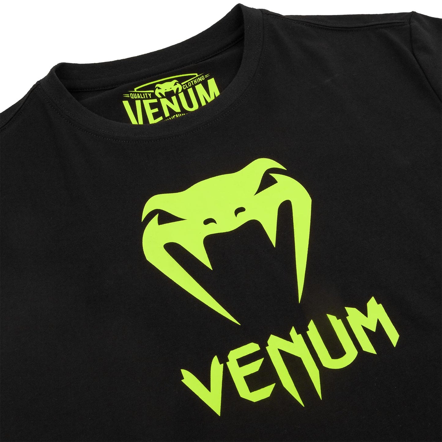 Camiseta Venum Classic - Negro/Amarillo Fluo