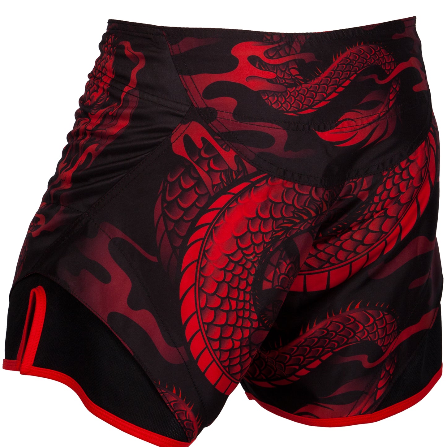 Pantalones MMA Venum Dragon's Flight - Cortos - Negro/Rojo